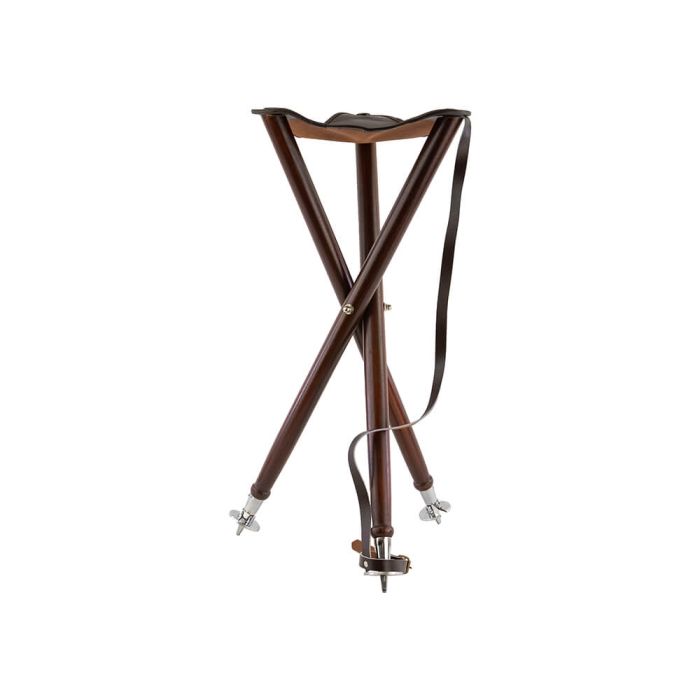 Hunting Stool Wood 3-legged 70 cm with Steel Feet