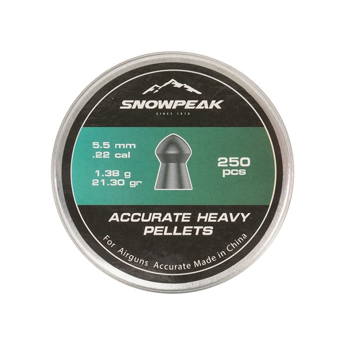 Airgun Pellets Snowpeak Accurate Heavy 5.5 mm 21.30 grain