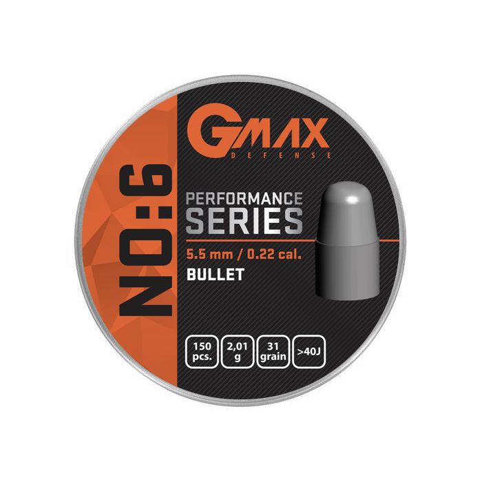 Airgun Slugs Gmax Performance No:6 5.5 mm BLT 31 grain (.216)