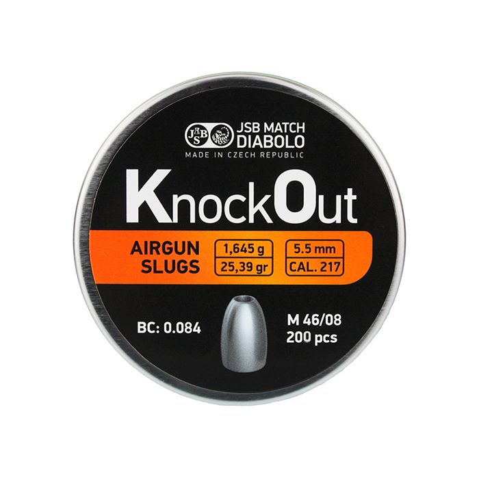 Airgun Slugs JSB Knock Out 5.5 mm 25.39 grain (.217)