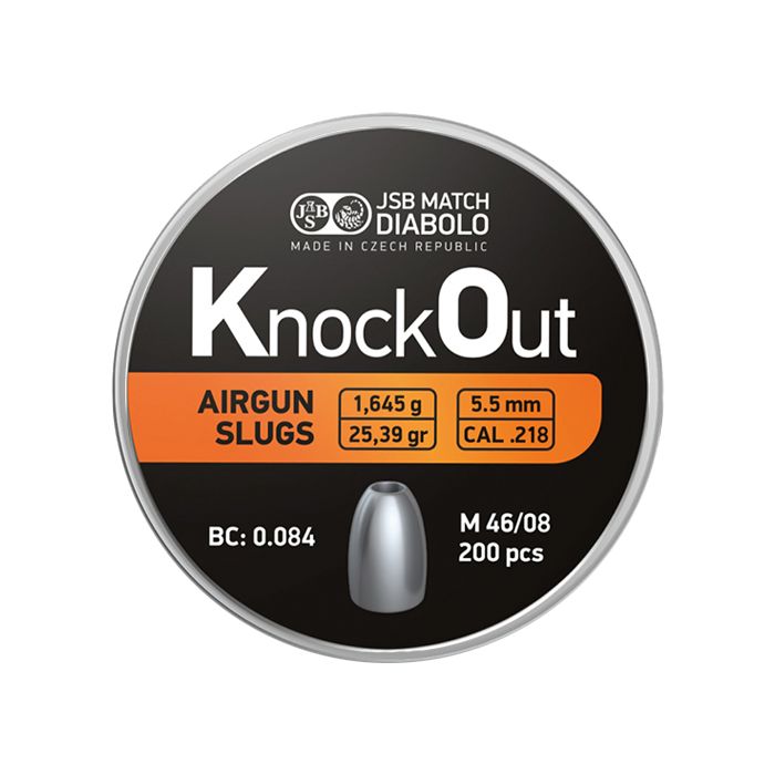 Airgun Slugs JSB Knock Out 5.5 mm HP 25.39 grain (.218)