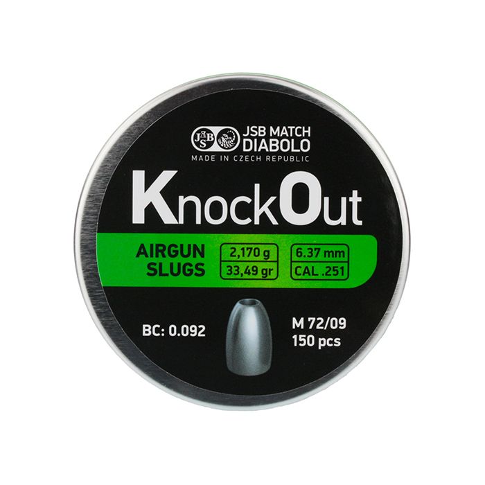 Airgun Slugs JSB Knock Out 6.37 mm 33.49 grain (.251)