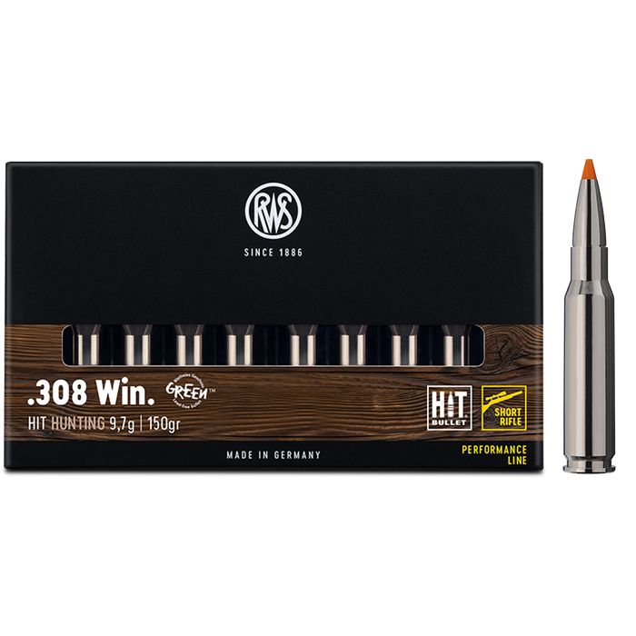 Ammunition RWS .308 Win HIT Short Rifle 150 grain
