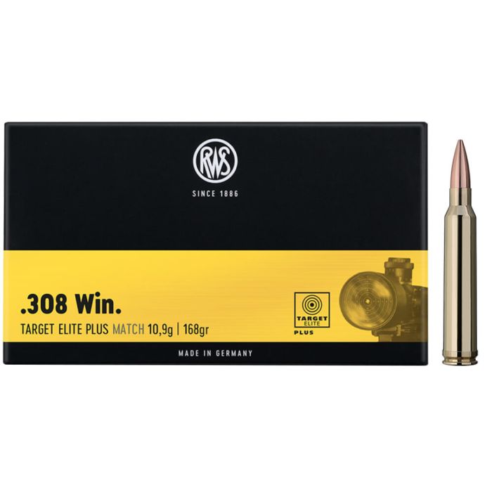 Ammunition RWS Target Elite Plus .308 Win HPBT 168 grain