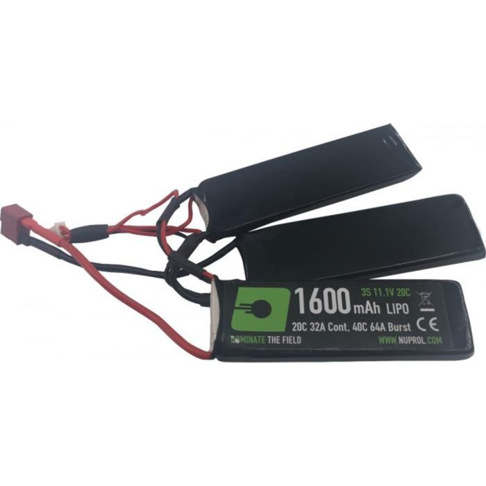 Battery Nuprol LiPo 11.1V 1600mAh Triplet T-Plug Deans