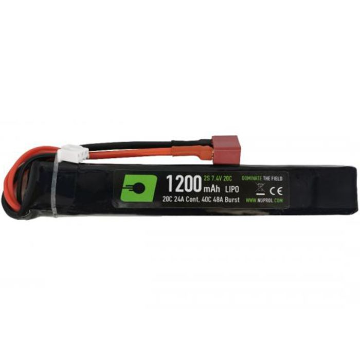 Battery Nuprol LiPo 7.4V 1200mAh Stick T-Plug Deans