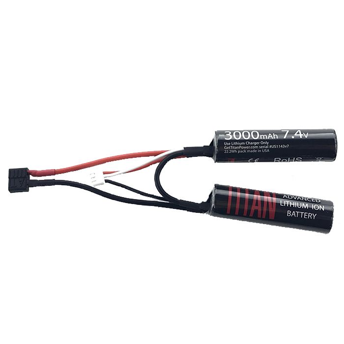 Battery Titan Li-ion 7.4v 3000mAh Nunchuck T-Plug Deans