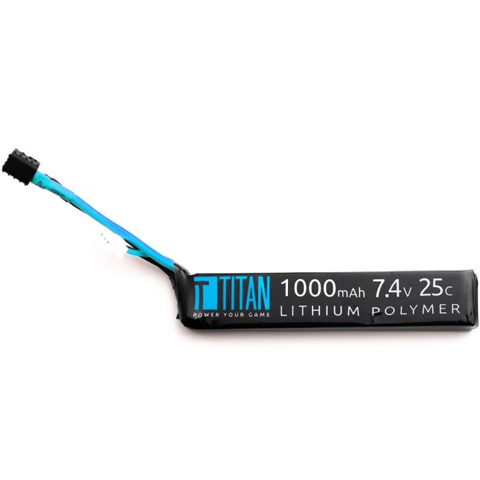 Battery Titan LiPo 7.4V 1000mAh Stick T-plug Deans
