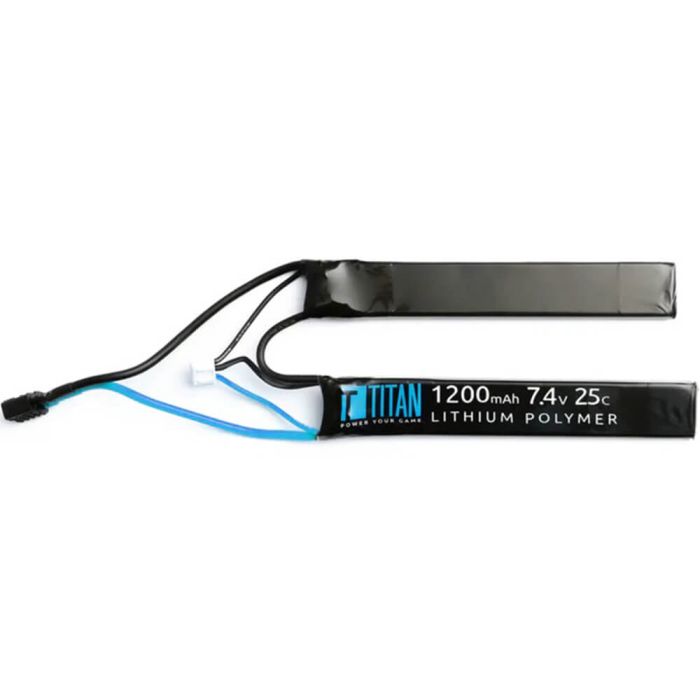 Battery Titan LiPo 7.4V 1200mAh Nunchuck T-Plug Deans