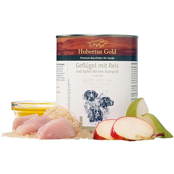 Canned Food Hubertus Gold Menu Poultry/Rice