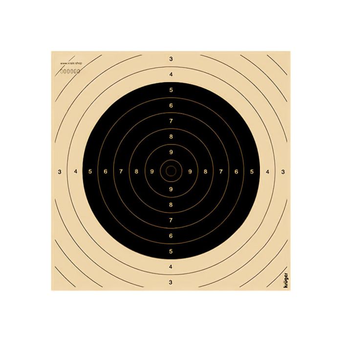 Groot kaliber geweer schijf Woerden 100 m insteek 26x26 (genummerd)