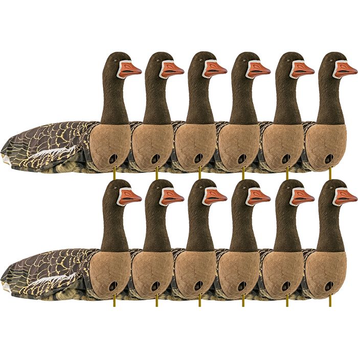 Decoy Sillosocks FlockSox Pink Foot / Grey-lag Goose Standing 12-Pack