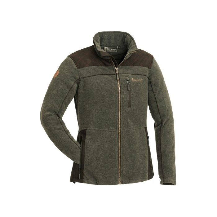 Fleece Vest Pinewood Diana Exclusive Ladies Suede Brown/Olive