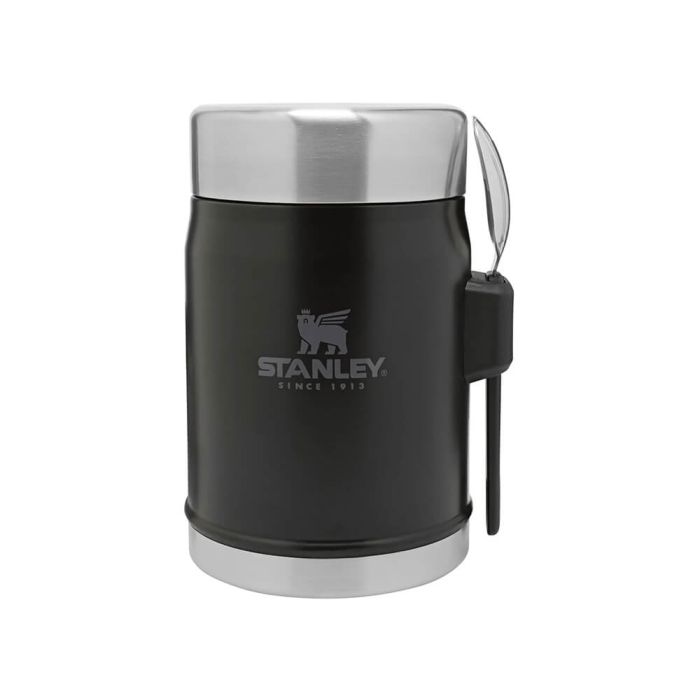 Food Jar Stanley The Legendary Classic with Spork 0.4 L - Matte Black Pebble