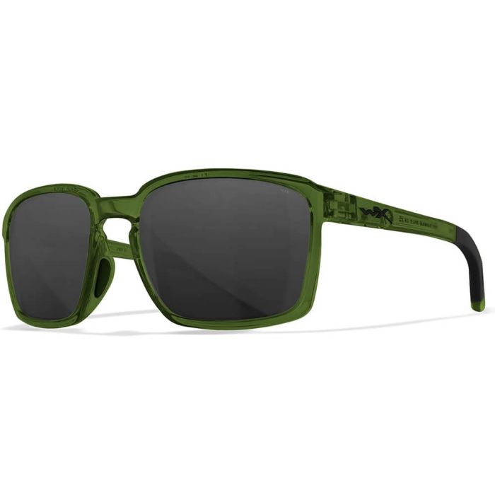 Glasses Wiley X Alfa - Grey Lenses - Crystal Green Frame