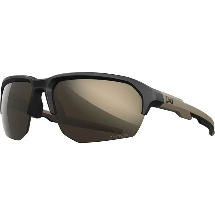 Glasses Wiley X Jakl - Captivate Tungsten Mirror Lenses - Matte Black/Tan Frame