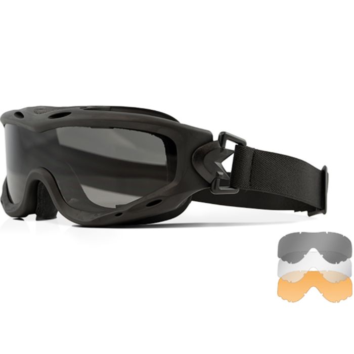 Goggles Wiley X Spear Smoke/Clear/Rust Black Frame