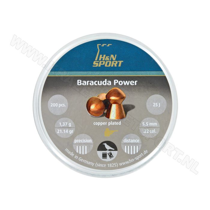 Airgun Pellets H&N Baracuda Power 5.5 mm 21.14 grain