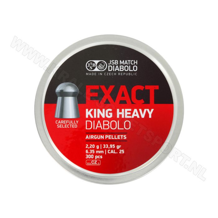 Airgun Pellets JSB Exact King Heavy 6.35 mm 33.95 grain
