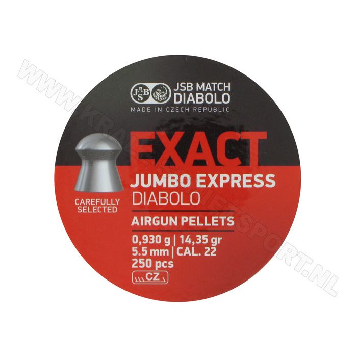 Airgun Pellets JSB Exact Diabolo Jumbo Express 5.52 mm 14.35 grain