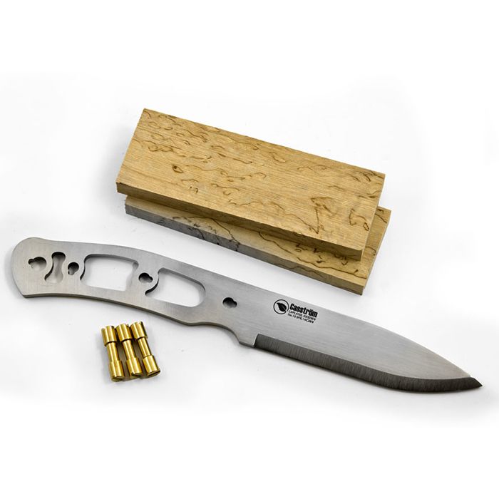 Knife Making Kit Casström No. 10 SFK Curly Birch Stainless Steel