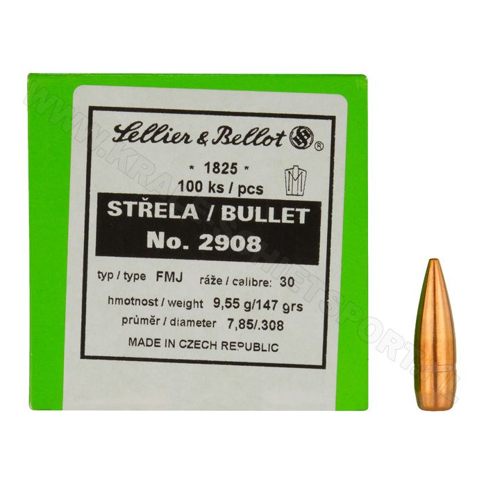 Bullets Sellier & Bellot .30 FMJ 147 grain