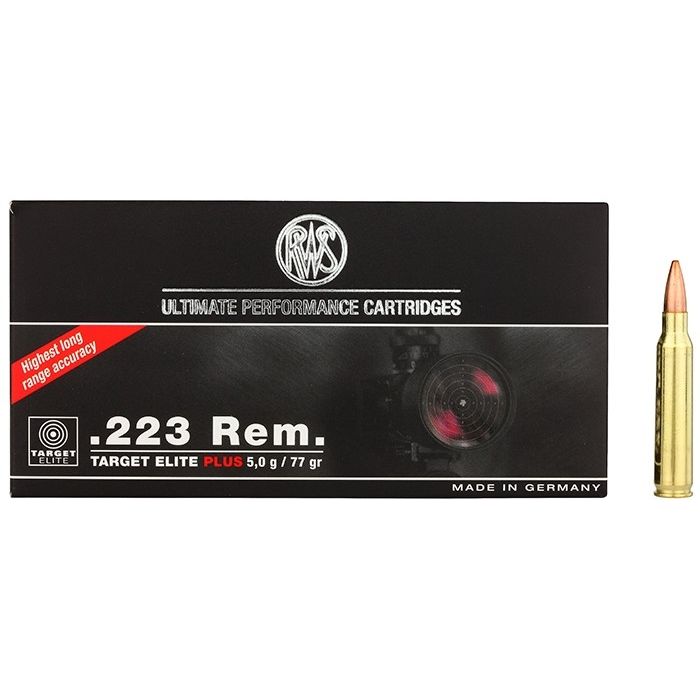 Ammunition RWS Target Elite Plus .223 Rem HPBT 77 grain