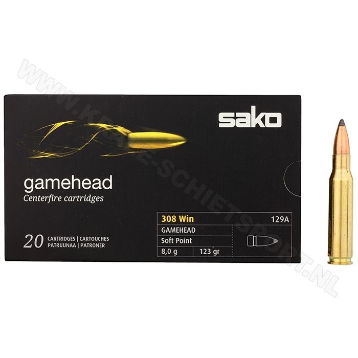 Ammunition Sako Gamehead .308 Win SP 123 grain