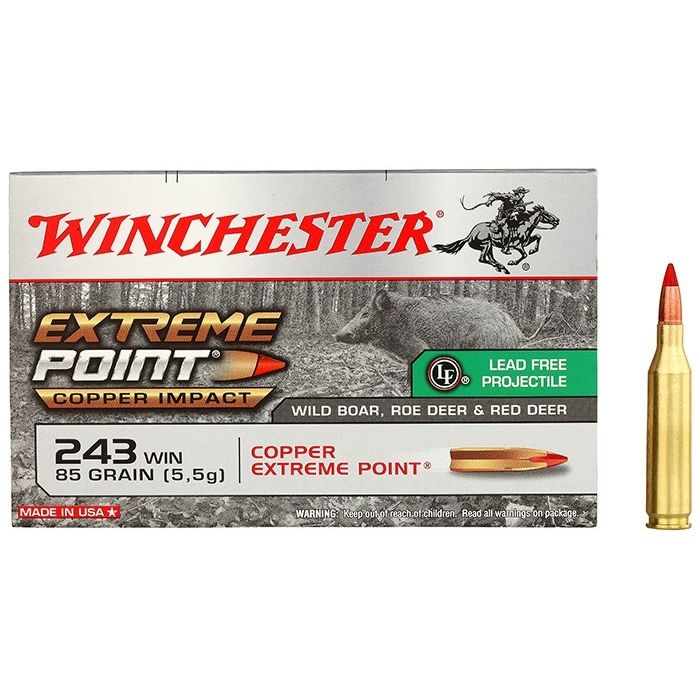 Ammunition Winchester Extreme Point Lead Free .243 Win 85 grain