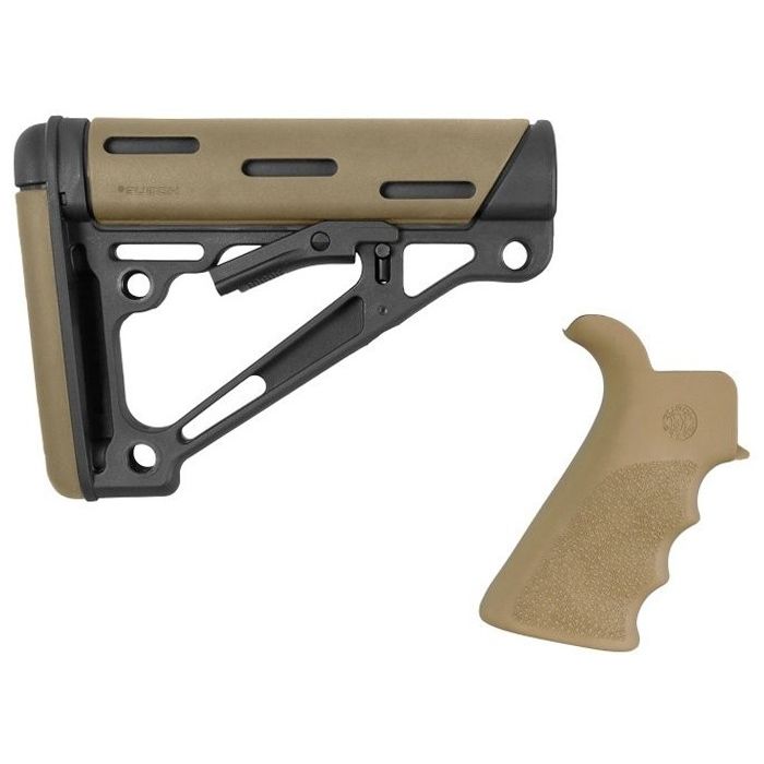 Stock Hogue AR15 OMCB Mil-Spec with grip FDE
