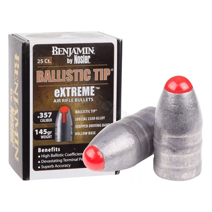 Airgun Pellets Benjamin Nosler Ballistic Tip 9 mm 145 grain