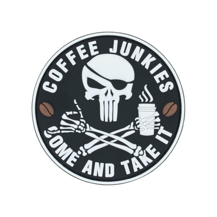 Patch JTG 3D PVC Coffee Junkies Come and Take It 