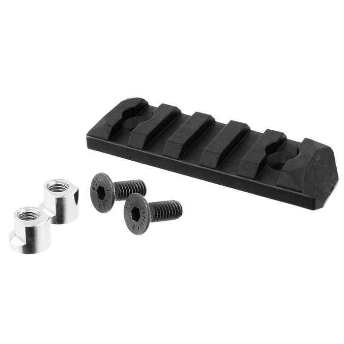 Picatinny rail PTS KeyMod 5 Slots Black