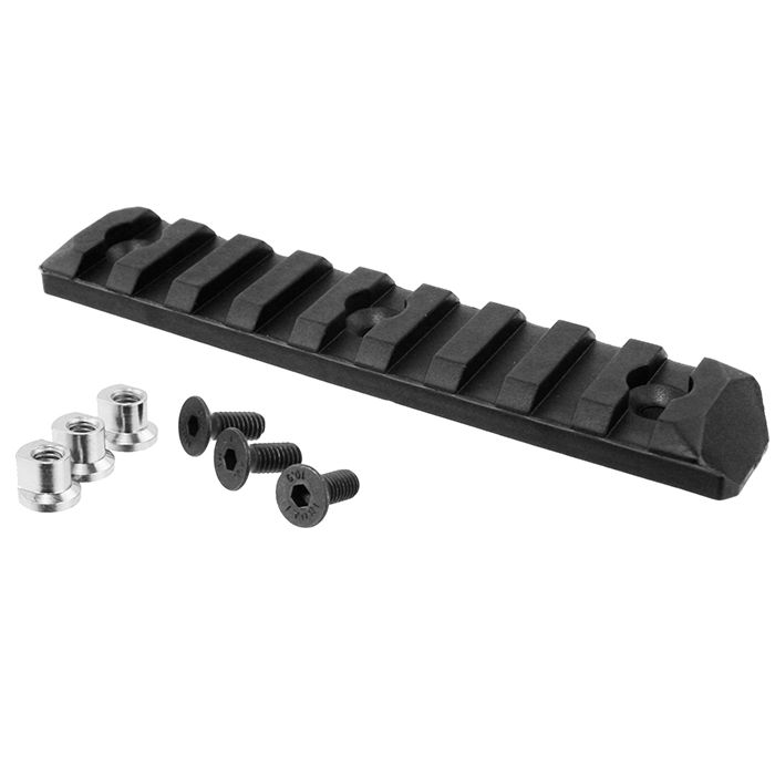 Picatinny rail PTS KeyMod 9 Slots Black