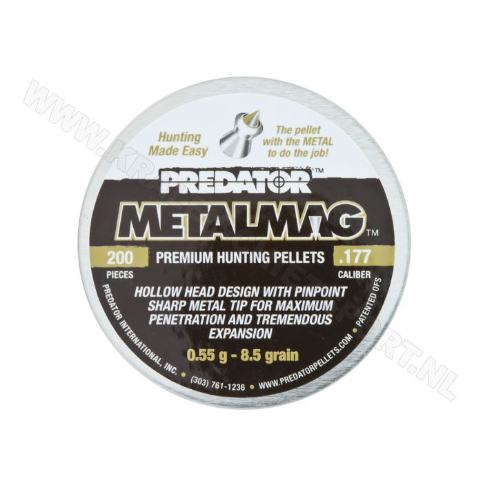 Airgun Pellets Predator Metalmag 4.5 mm 8.5 grain