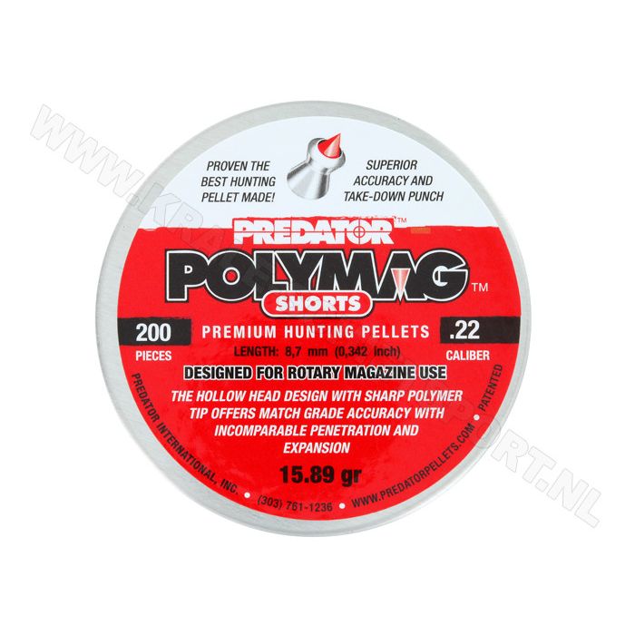 Airgun Pellets Predator Polymag Shorts 5.5 mm 15.89 grain
