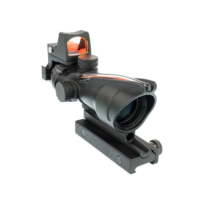 Red Dot Aim-O ACOG 4x32 Illumination Source Fiber + RMR sight Black