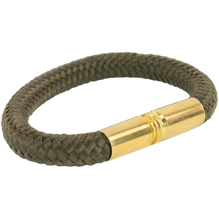 Bracelet Copper & Brass Bullet Band Paracord Olive