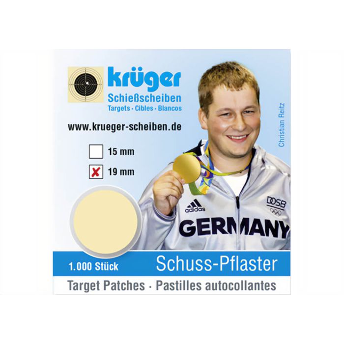 Target patches 8519, 19 mm chamois