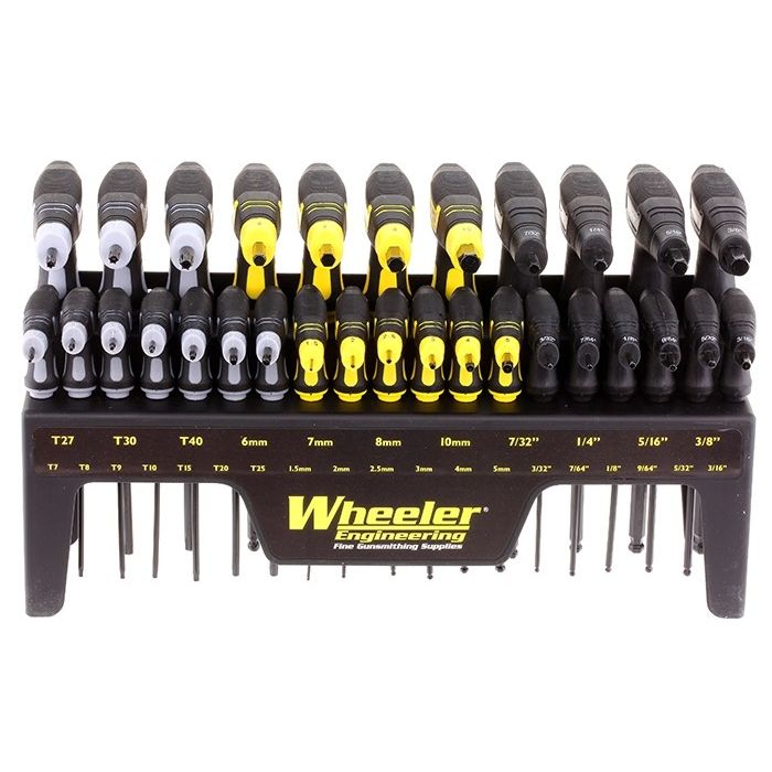 Screwdriver Set Wheeler Professional Gunsmith Hex/Torx Metric/Inch P-Handle Set 30 Piece