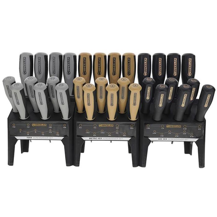 Screwdriver Set Wheeler Benchtop Hex / Torx 30 Piece
