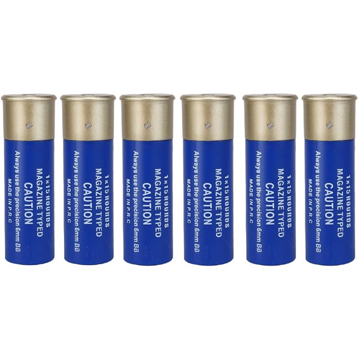 Shotgun Shells Nuprol 15 rounds 6-pack Blue
