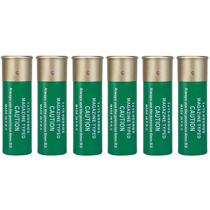 Shotgun Shells Nuprol 15 rounds 6-pack OD Green