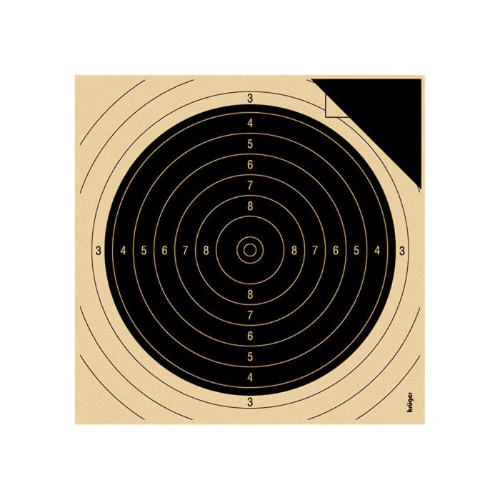 Sighting target centre for smallbore rifle 50 m with black corner 2030P 13.5x13.5