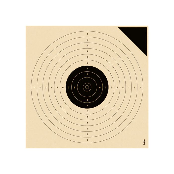 Sighting target for air rifle with black corner 3000P 17x17