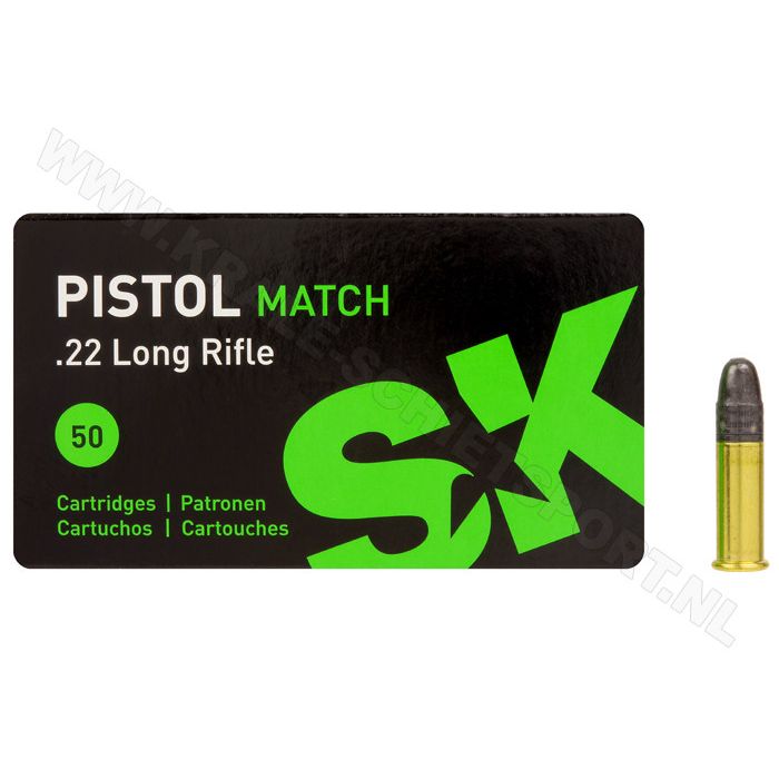 Ammunition SK Pistol Match .22 LR RN 40 Grain
