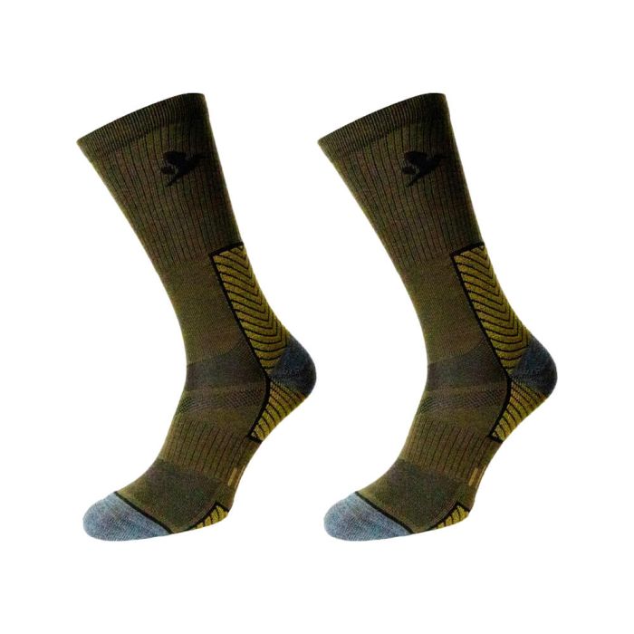 Socks Seeland Field Merino 2-Pack - Pine Green / Military Olive