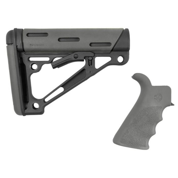 Stock Hogue AR15 OMCB Mil-Spec with grip Slate Grey
