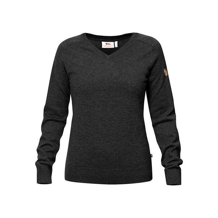 Sweater Fjällräven Sörmland V-Neck Women Dark Grey