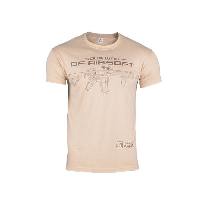 T-Shirt Specna Arms Your Way of Airsoft 02 Tan
